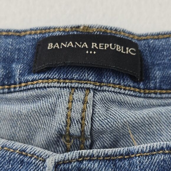 Banana Republic Women's Denim Roll-Cuff Shorts Medium Wash Size 28/6‎ - Picture 4 of 12